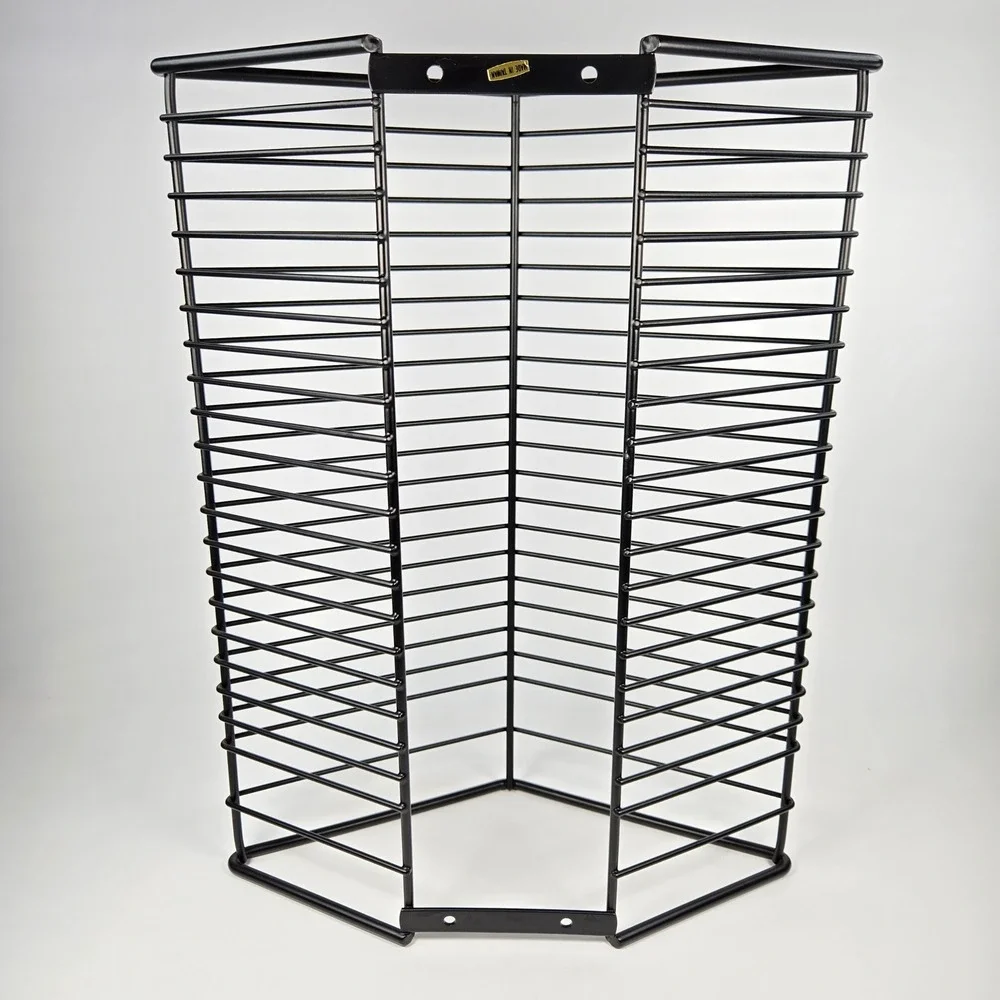 Black Metal Wire CD Storage‎ Rack Wall Mount or Freestanding Media Tower 48 Disc